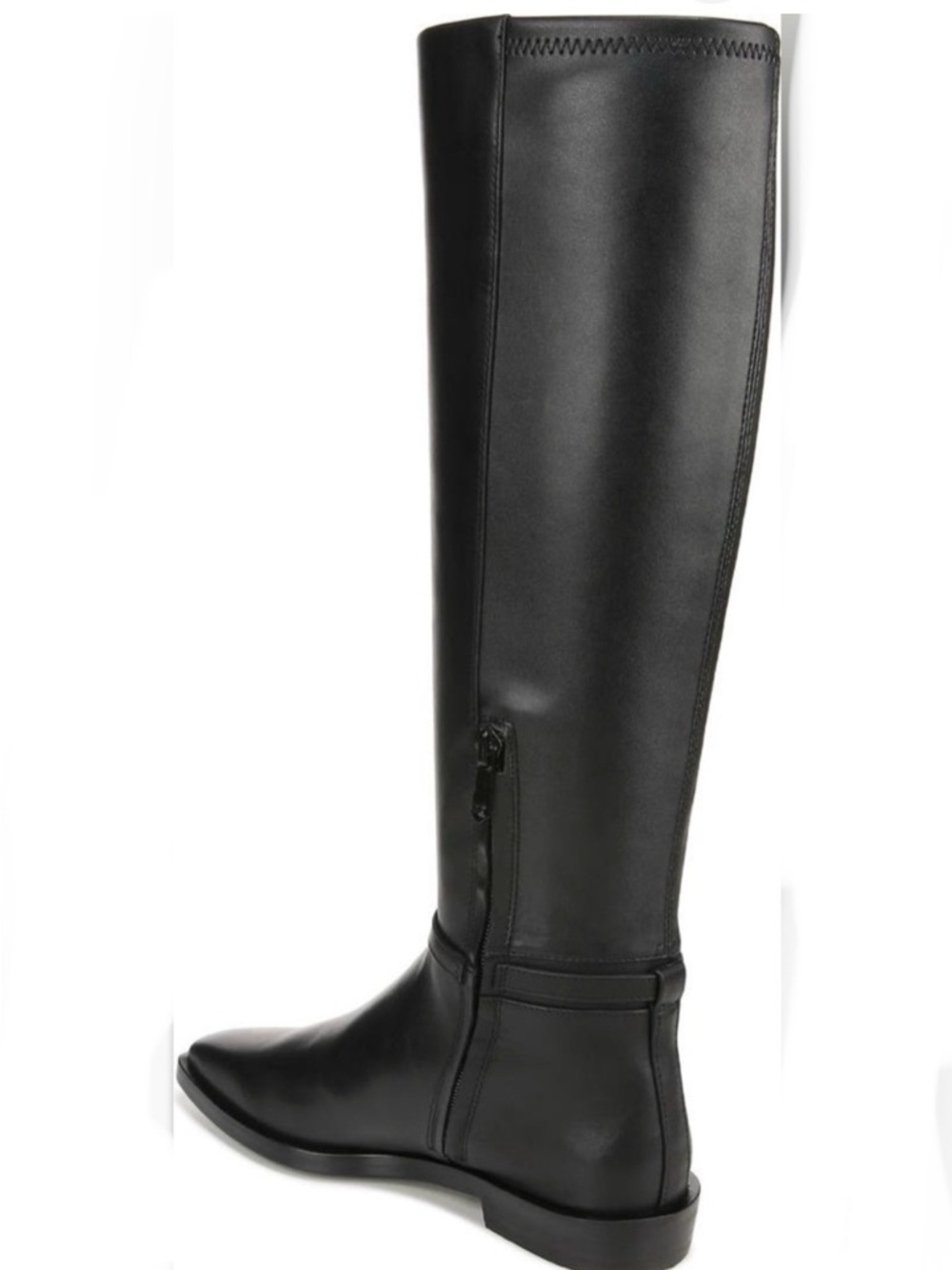 SAM EDELMAN $229 Clive Black Tall Leather Riding Boots Gold Accent Size 6.5 NEW - Picture 2 of 13